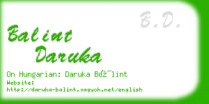 balint daruka business card